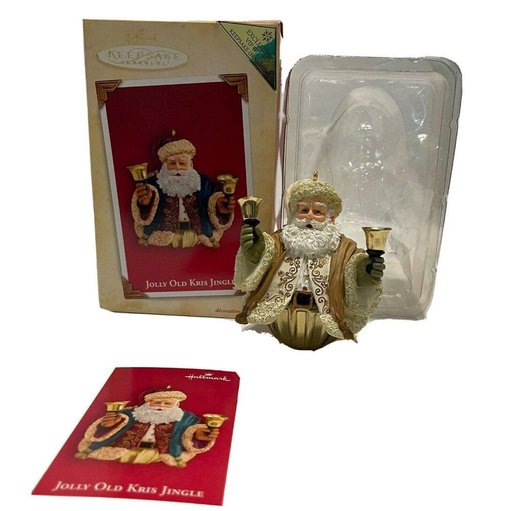 HALLMARK 04 VIP EXCLUSIVE Jolly Old Kris Kringle Jingle Santa Christmas Ornament